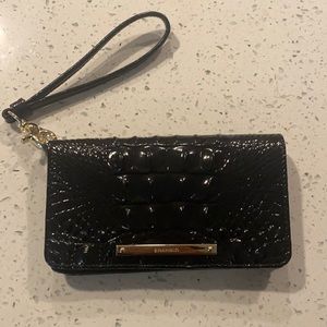 BRAHMIN Black leather wallet WRISTLET